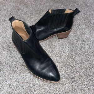 Madewell Black Leather Booties - Size 7